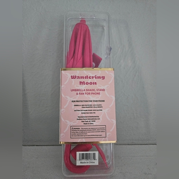 NWT Wandering Moon Mini Umbrella And Fan For Phone- Any Kind - Picture 2 of 3